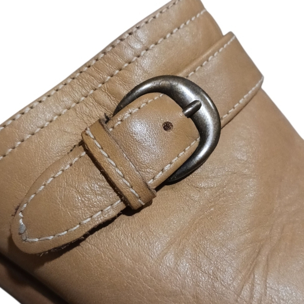 Dansko Leather Mule Clog Block Heel Slip-On Camel - Picture 8 of 13